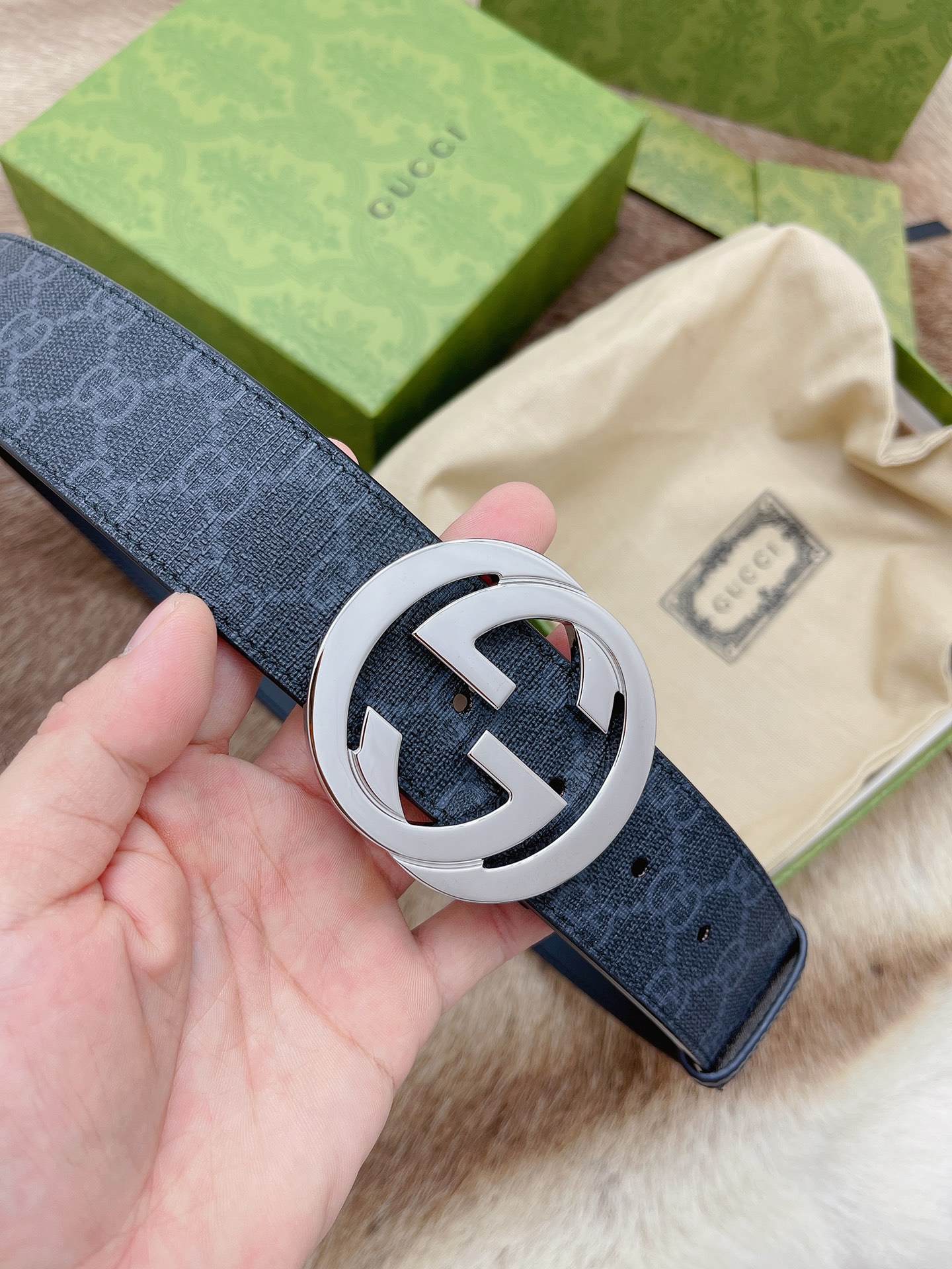 Gucci 代购 级G ucci 双G 货 正版开模 贸易公司货出口意大利 百分百 意大利皮压花 进口 底皮 真空电镀五金 纯手工订制 高端商务休闲款 4