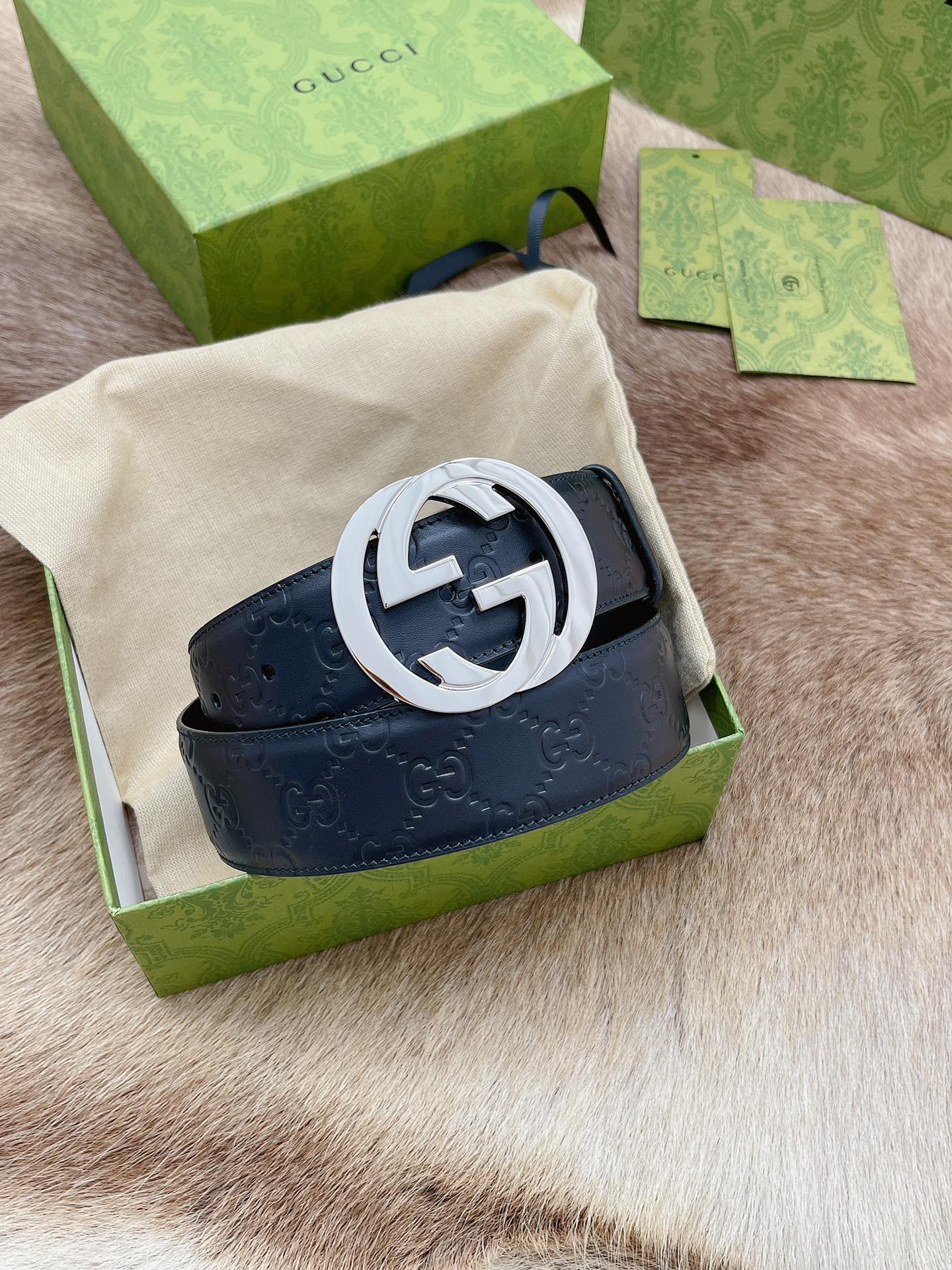 Gucci 代购 级G ucci 双G 货 正版开模 贸易公司货出口意大利 百分百 意大利皮压花 进口 底皮 真空电镀五金 纯手工订制 高端商务休闲款 4