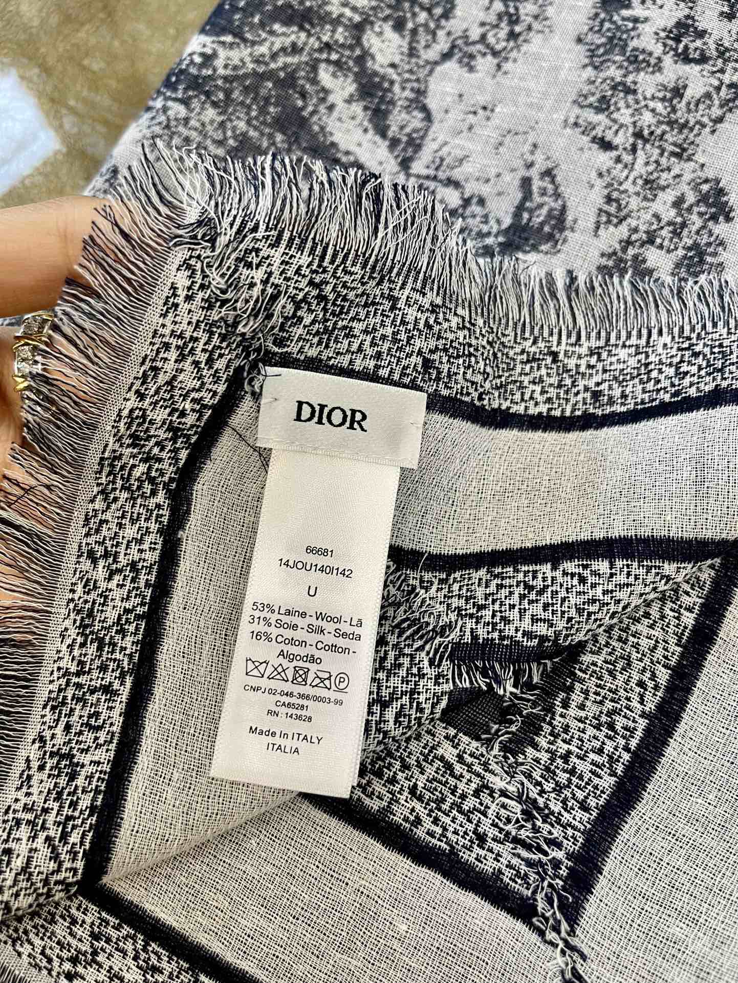Dior迪奥丛林提花混纺披肩14JOU140I142_C583