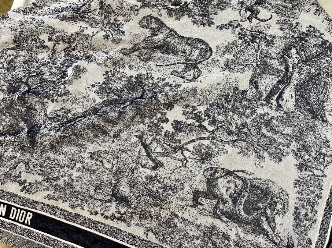 Dior迪奥丛林提花混纺披肩14JOU140I142_C583