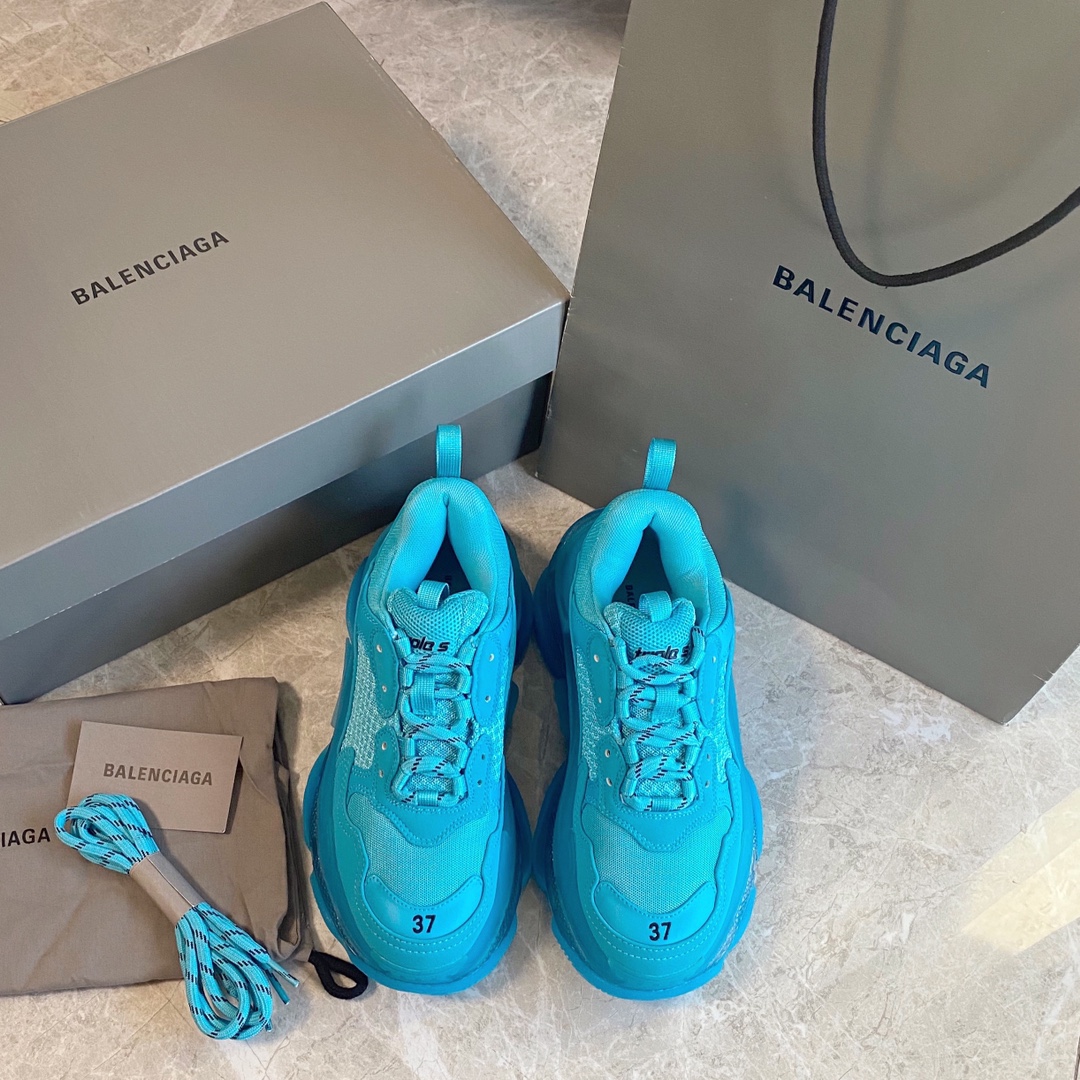 Azul BALENCIAGA · Balenciaga 2021ss nuevo nuevo color triplica los zapatos de papá con colchón de aire de cristal real …