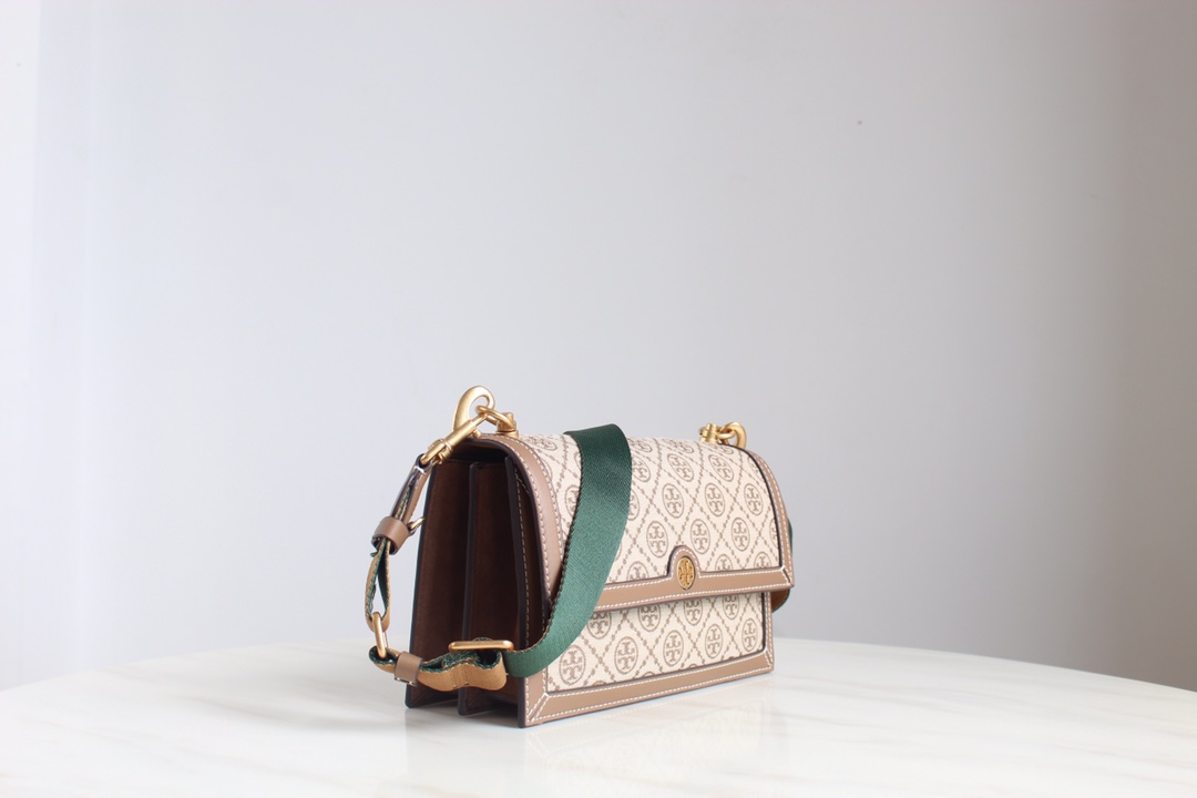 Tory Burch 大号——Tory burch2021 风琴包 设计灵感源自德高宾夕法尼亚人传统缝工艺的 图案