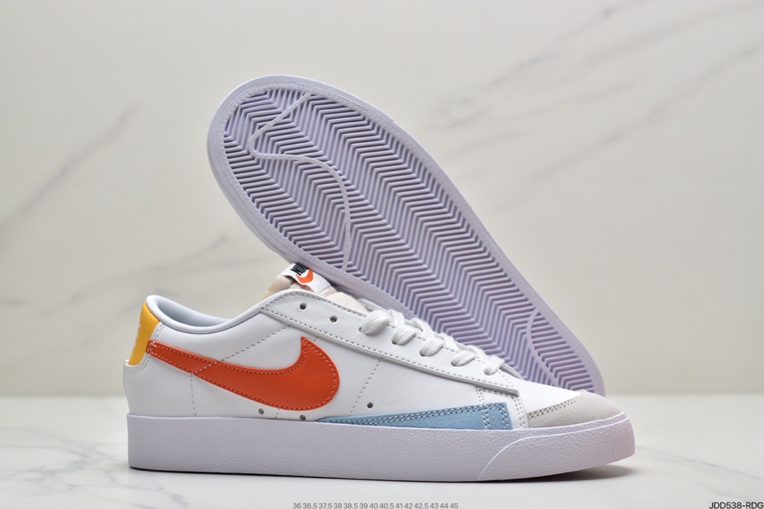 120 耐克Blazer Low ’1977 Vintage”White/Light Blue/Grey”经典板鞋DC4769-105