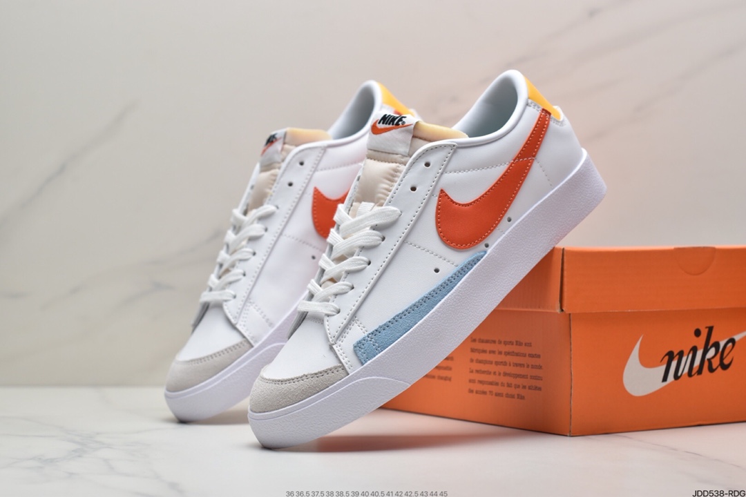 120 耐克Blazer Low ’1977 Vintage”White/Light Blue/Grey”经典板鞋DC4769-105