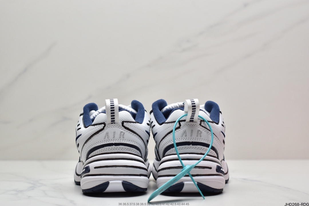 190 耐克Nike Air Monarch IV耐克黑红白蓝色二次元跑鞋复古老爹鞋415445-102