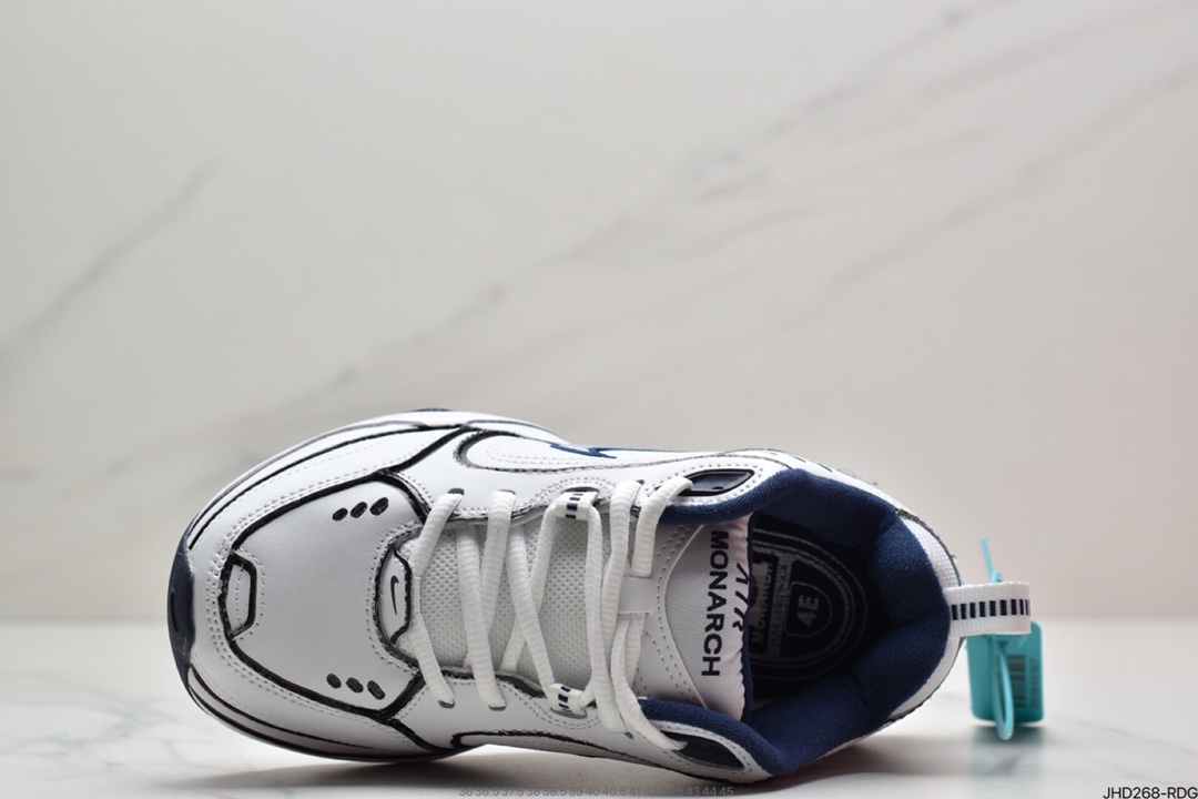 190 耐克Nike Air Monarch IV耐克黑红白蓝色二次元跑鞋复古老爹鞋415445-102