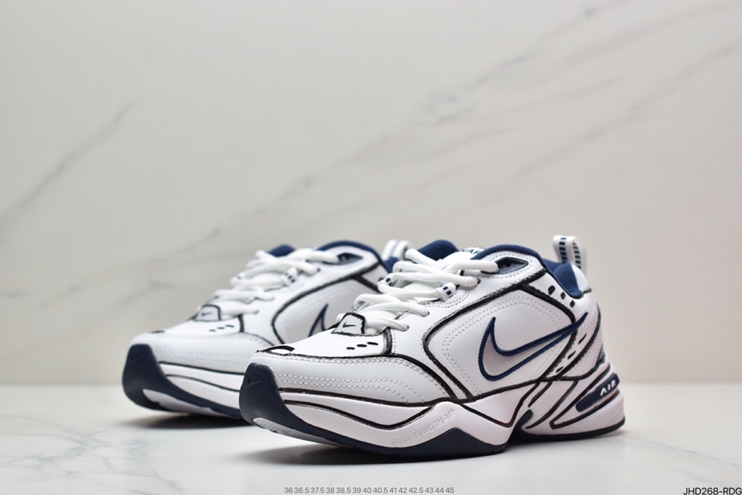 190 耐克Nike Air Monarch IV耐克黑红白蓝色二次元跑鞋复古老爹鞋415445-102
