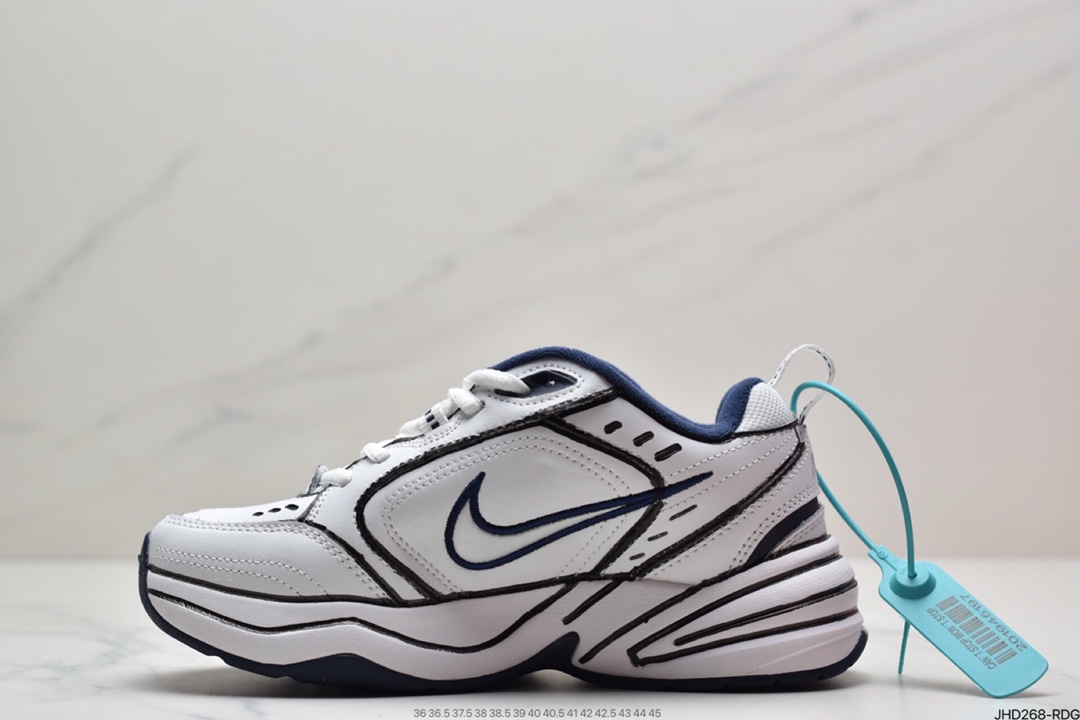 190 耐克Nike Air Monarch IV耐克黑红白蓝色二次元跑鞋复古老爹鞋415445-102