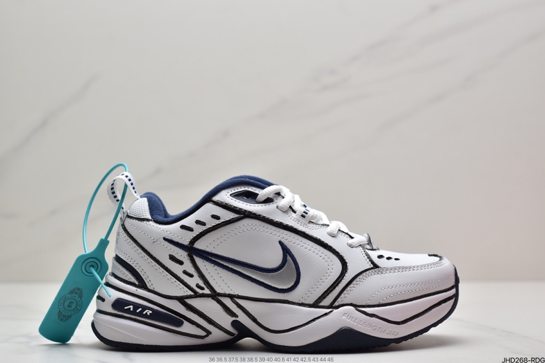 190 耐克Nike Air Monarch IV耐克黑红白蓝色二次元跑鞋复古老爹鞋415445-102