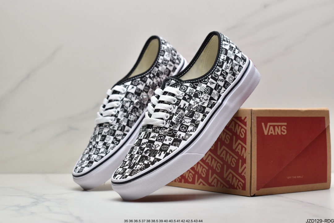140 万斯Vans Authentic 经典安娜海姆 4孔低帮硫化滑板鞋休闲板鞋