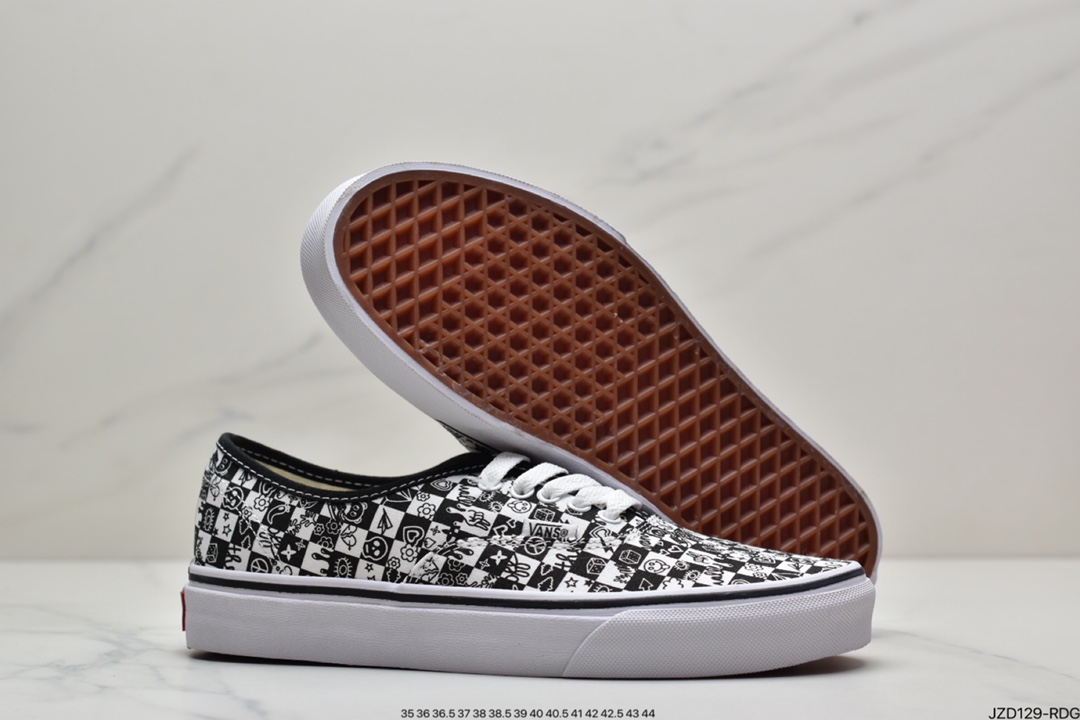 140 万斯Vans Authentic 经典安娜海姆 4孔低帮硫化滑板鞋休闲板鞋