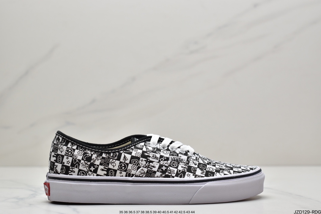 140 万斯Vans Authentic 经典安娜海姆 4孔低帮硫化滑板鞋休闲板鞋