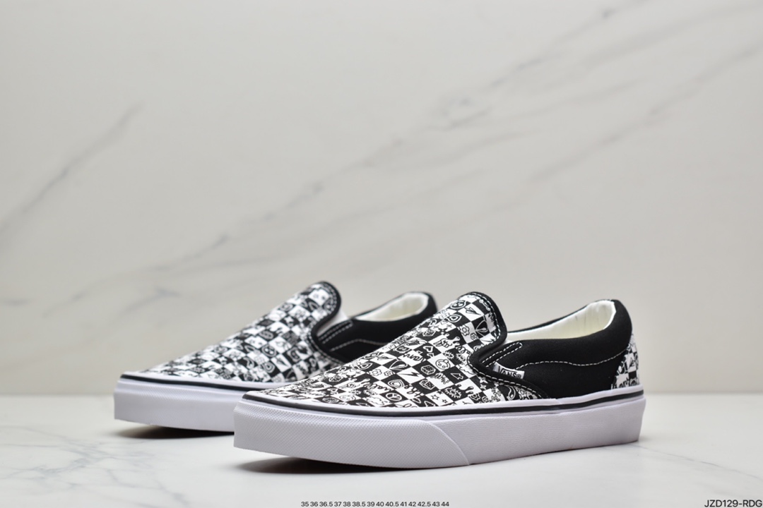 140 万斯Vans Og Classic Slip-On 帆布硫化懒人一脚蹬低帮滑板鞋