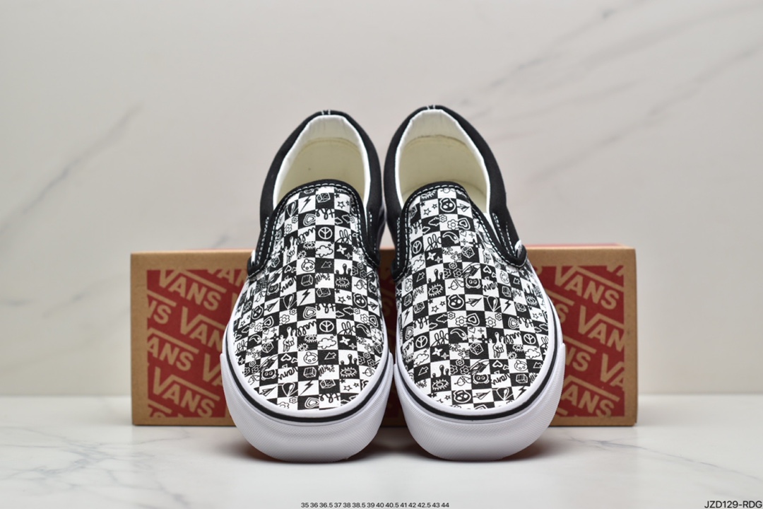 140 万斯Vans Og Classic Slip-On 帆布硫化懒人一脚蹬低帮滑板鞋