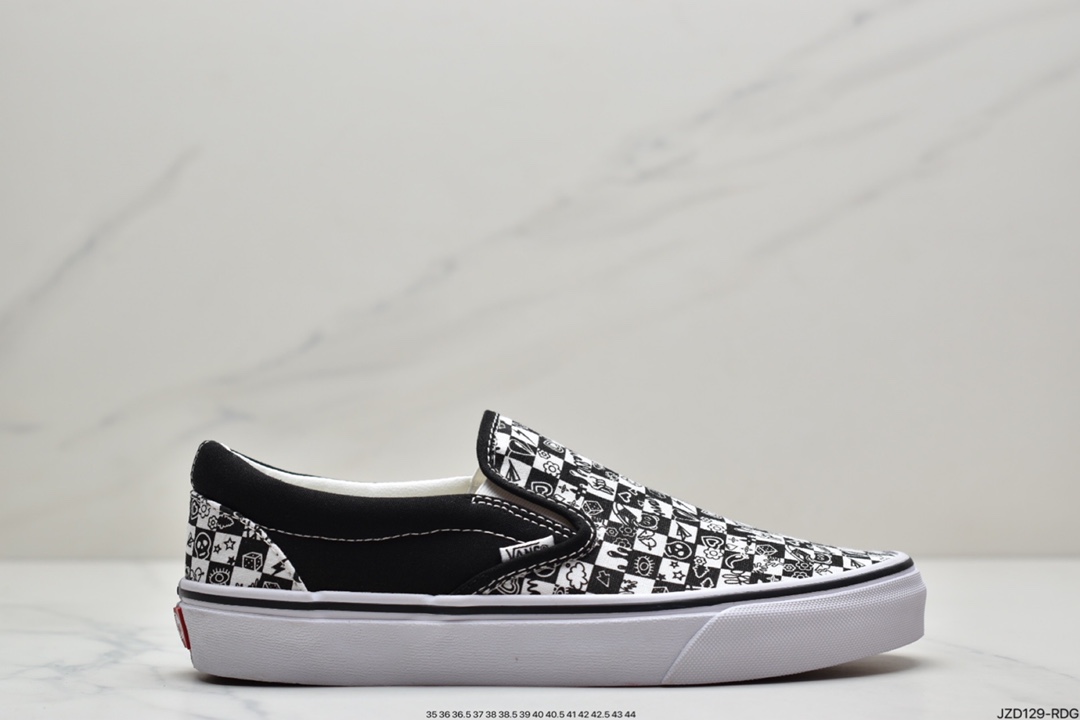 140 万斯Vans Og Classic Slip-On 帆布硫化懒人一脚蹬低帮滑板鞋