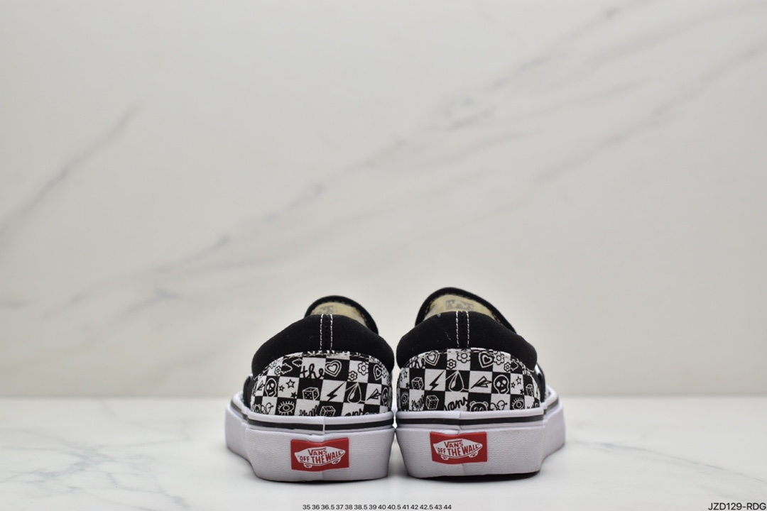 140 万斯Vans Og Classic Slip-On 帆布硫化懒人一脚蹬低帮滑板鞋