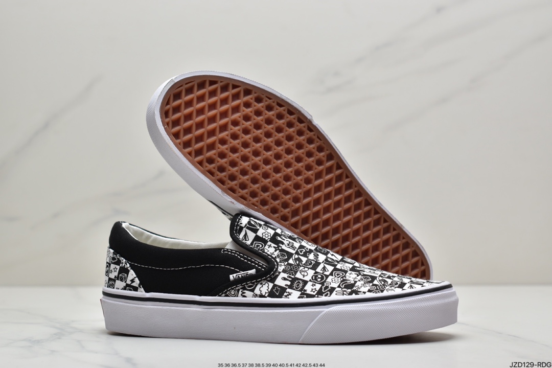 140 万斯Vans Og Classic Slip-On 帆布硫化懒人一脚蹬低帮滑板鞋