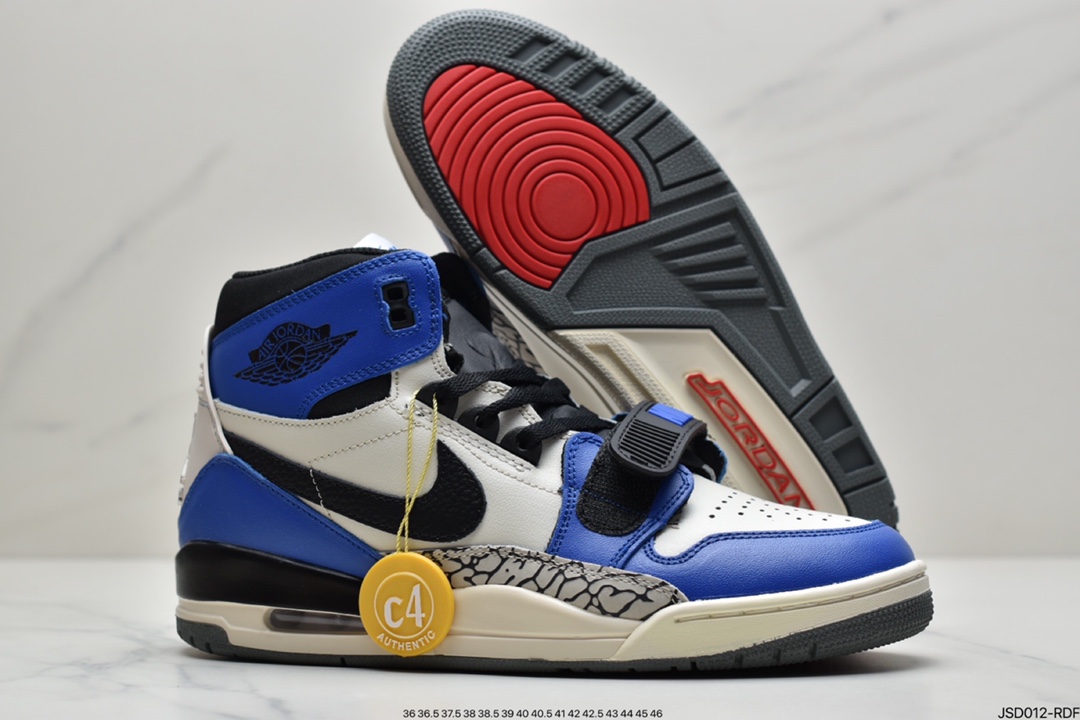 200  Air Jordan  Legacy 三合312 ”橘白”有着交错结合的设计AQ4160-140