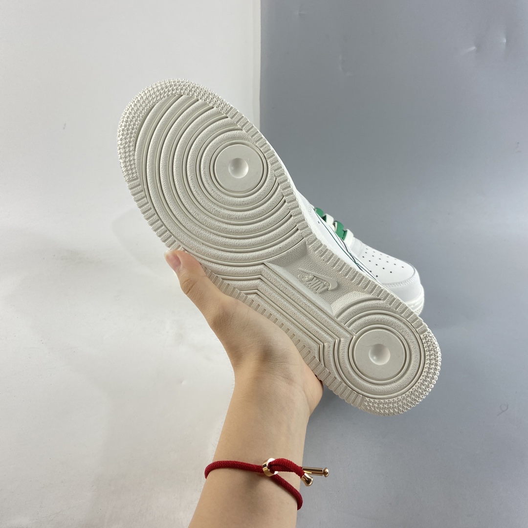 P220  NIKE Air Force 1’07 Low“米白绿电绣勾”空军一号低帮休闲板鞋 CL6326-128