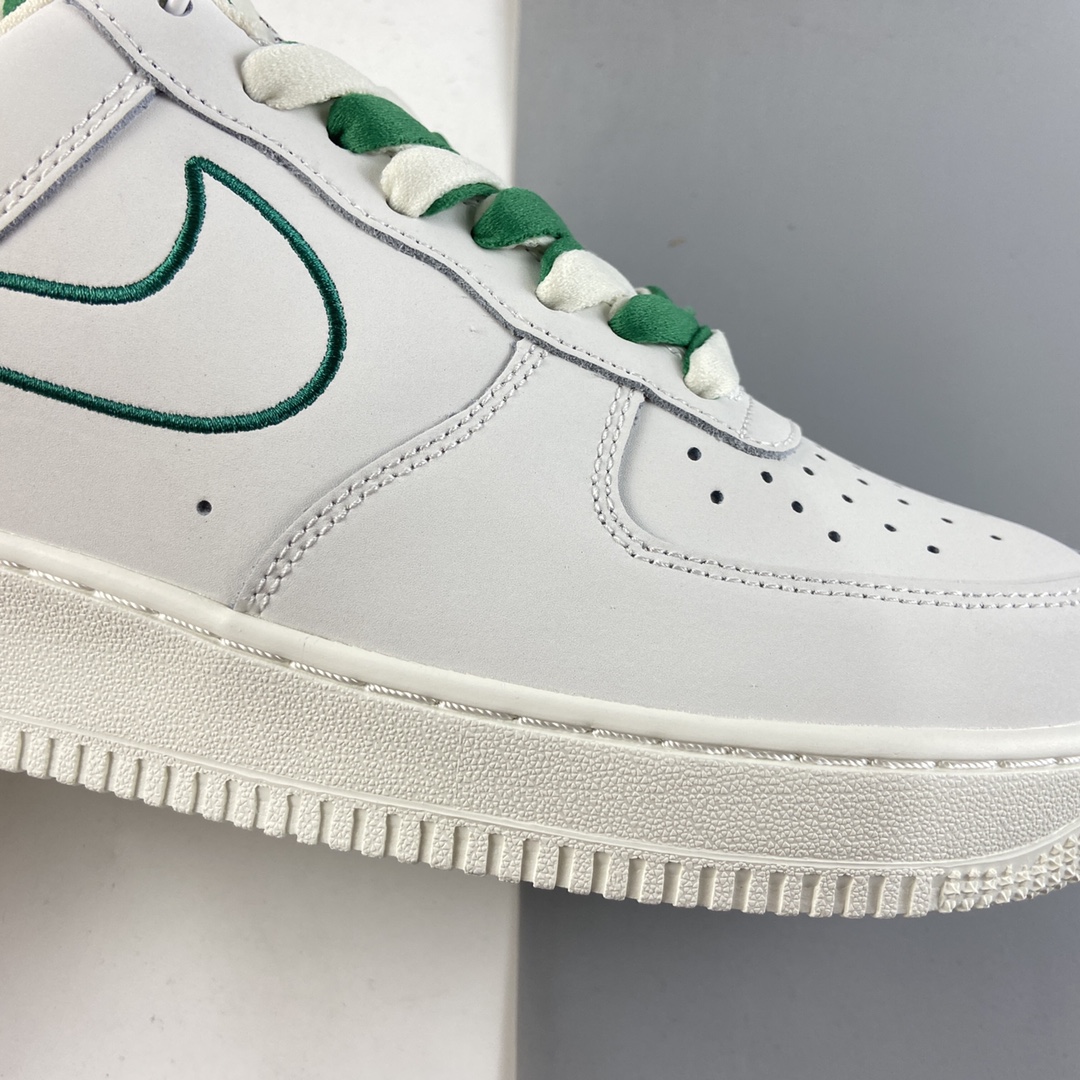 P220  NIKE Air Force 1’07 Low“米白绿电绣勾”空军一号低帮休闲板鞋 CL6326-128