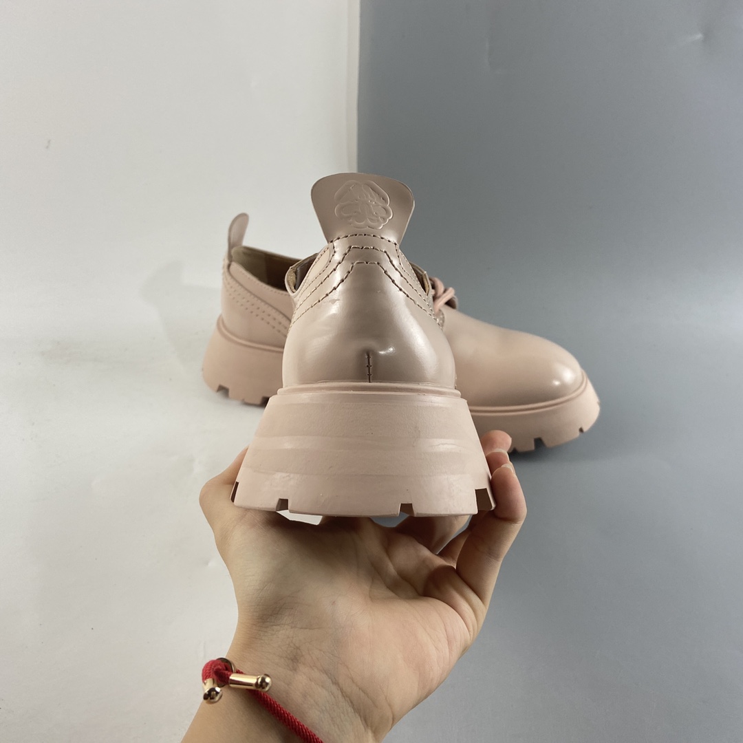 P360  意大利高奢品牌亚历山大·麦昆Alexander McQueen Wander Chunky Leather Brogues漫步系列女士系带厚底老爹朋克风机车马丁靴布洛克鞋