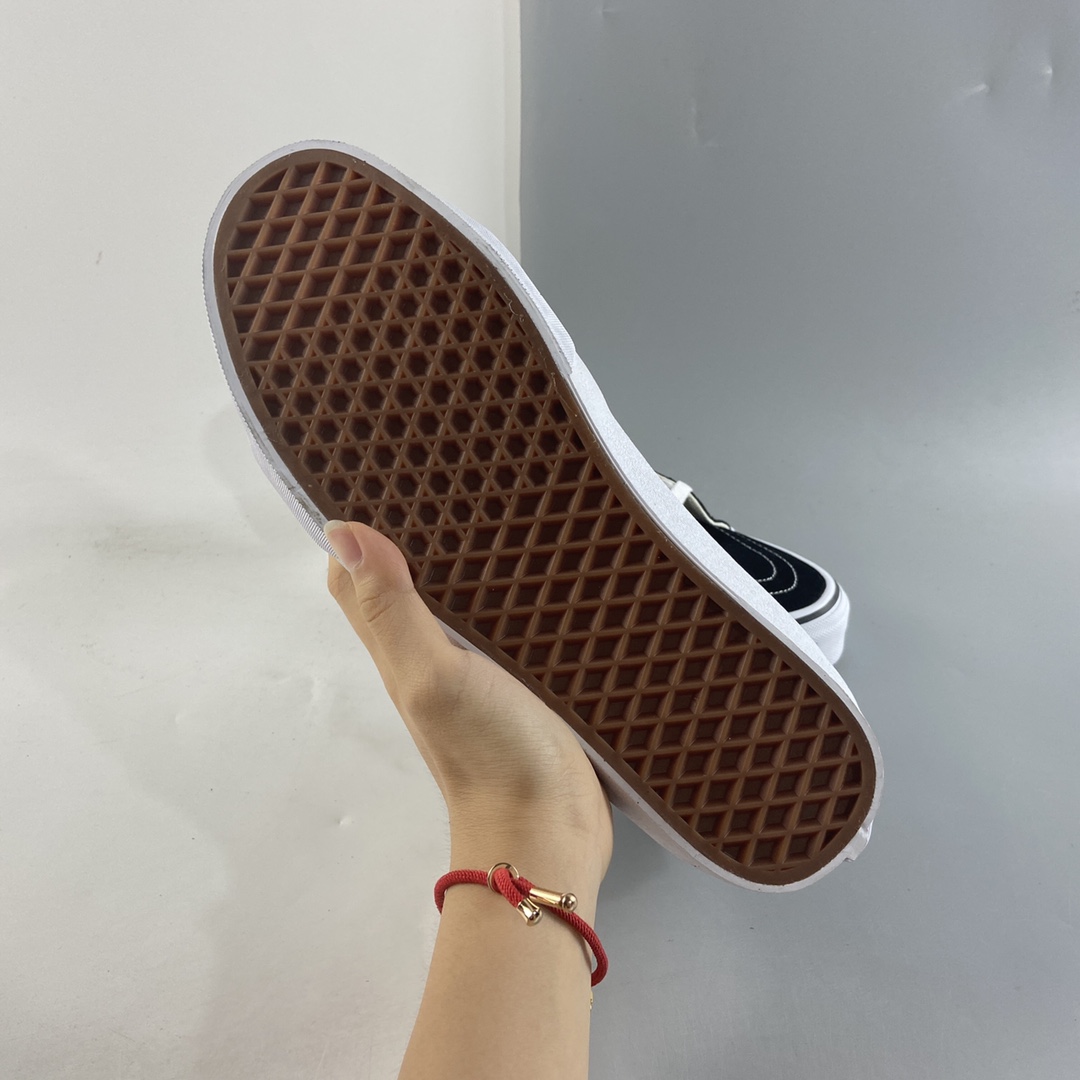 P160  Vans SK8-Hi 范斯官方黑色棋盘格侧边印花条纹字母高帮板鞋 VN0A4BUWTEZ