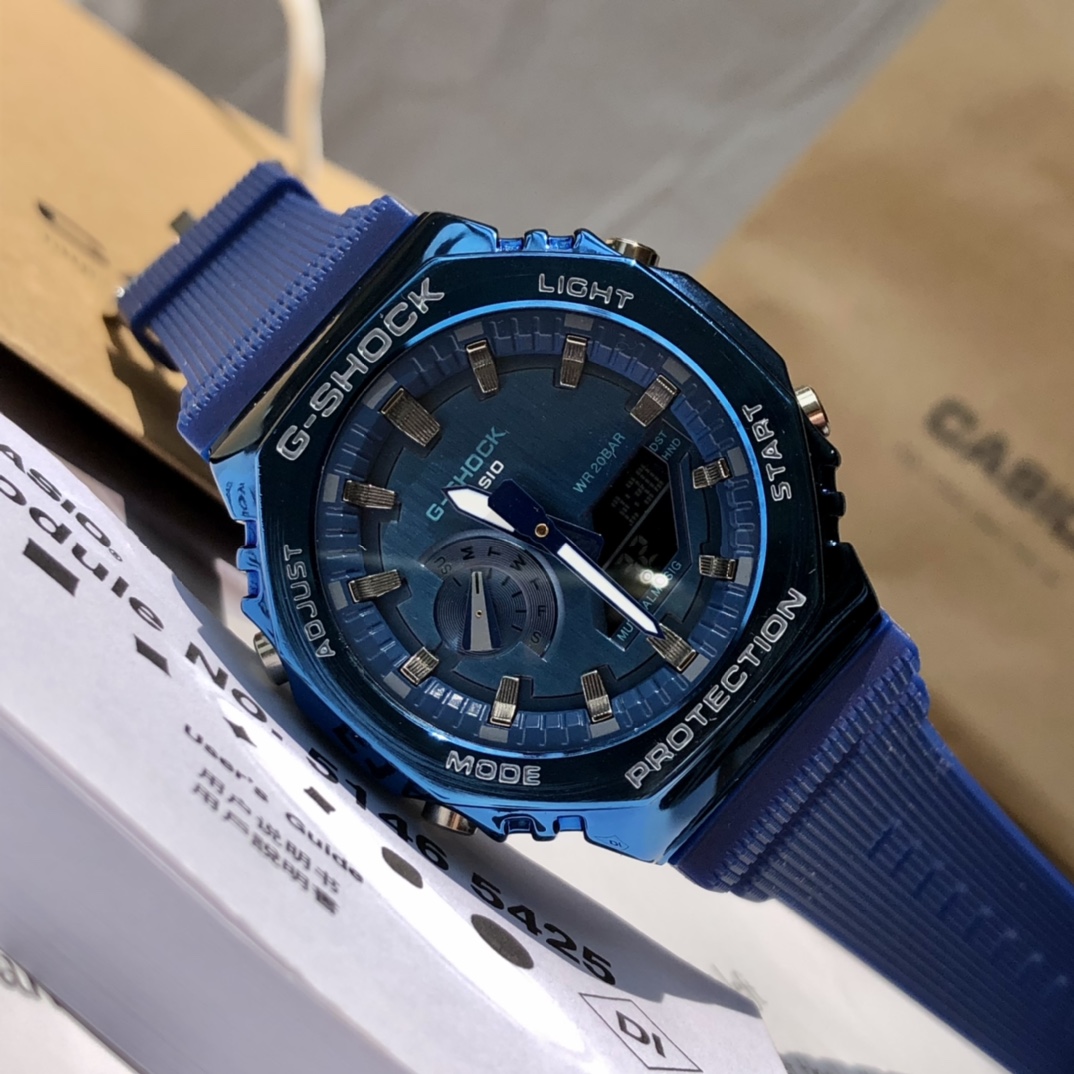 p130 GA2100 GSHOCK农家橡树金属壳手表ECB-10YP