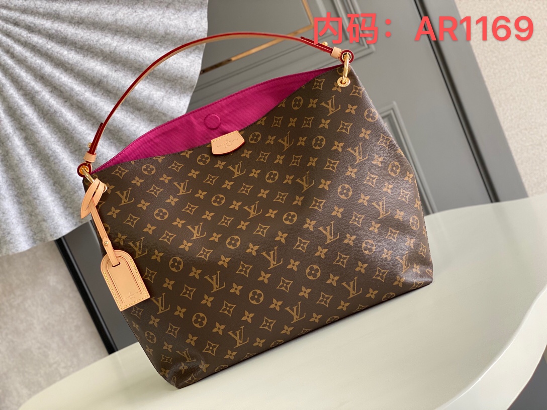 Buy
 Louis Vuitton AAA+
 Bags Handbags Monogram Canvas Cowhide Fabric