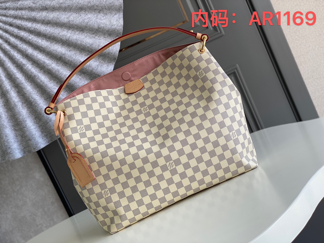 Louis Vuitton Cheap
 Bags Handbags Top quality Fake
 Damier Azur Canvas Cowhide Fabric