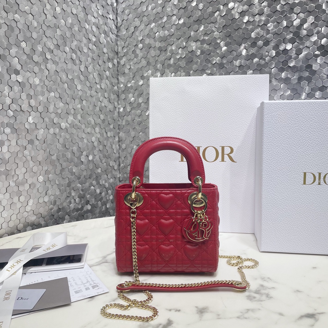 Dior Bags Handbags White Sheepskin Lady Chains