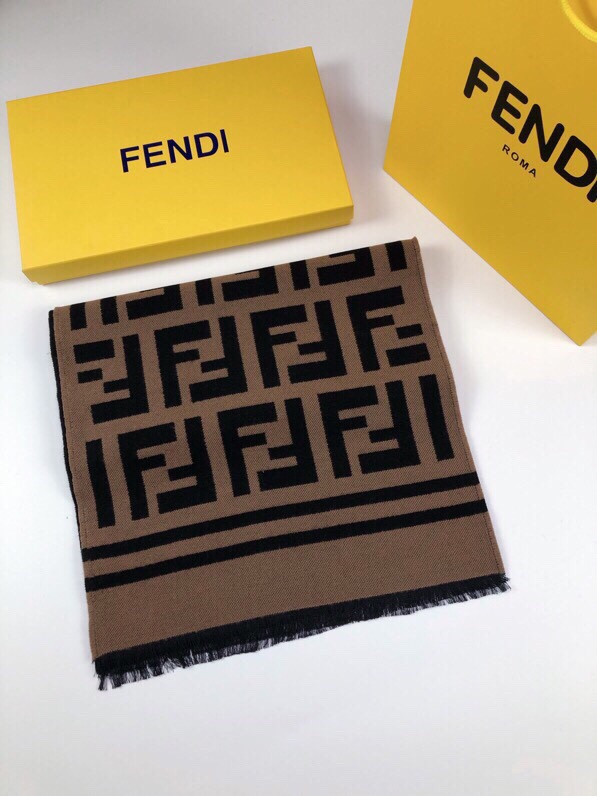 Fendi Scarf Silk Wool