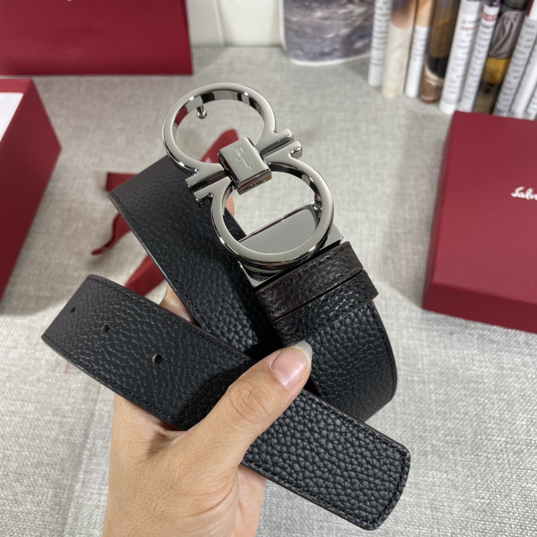 菲拉格慕宽3.5cm专柜对版五金双面