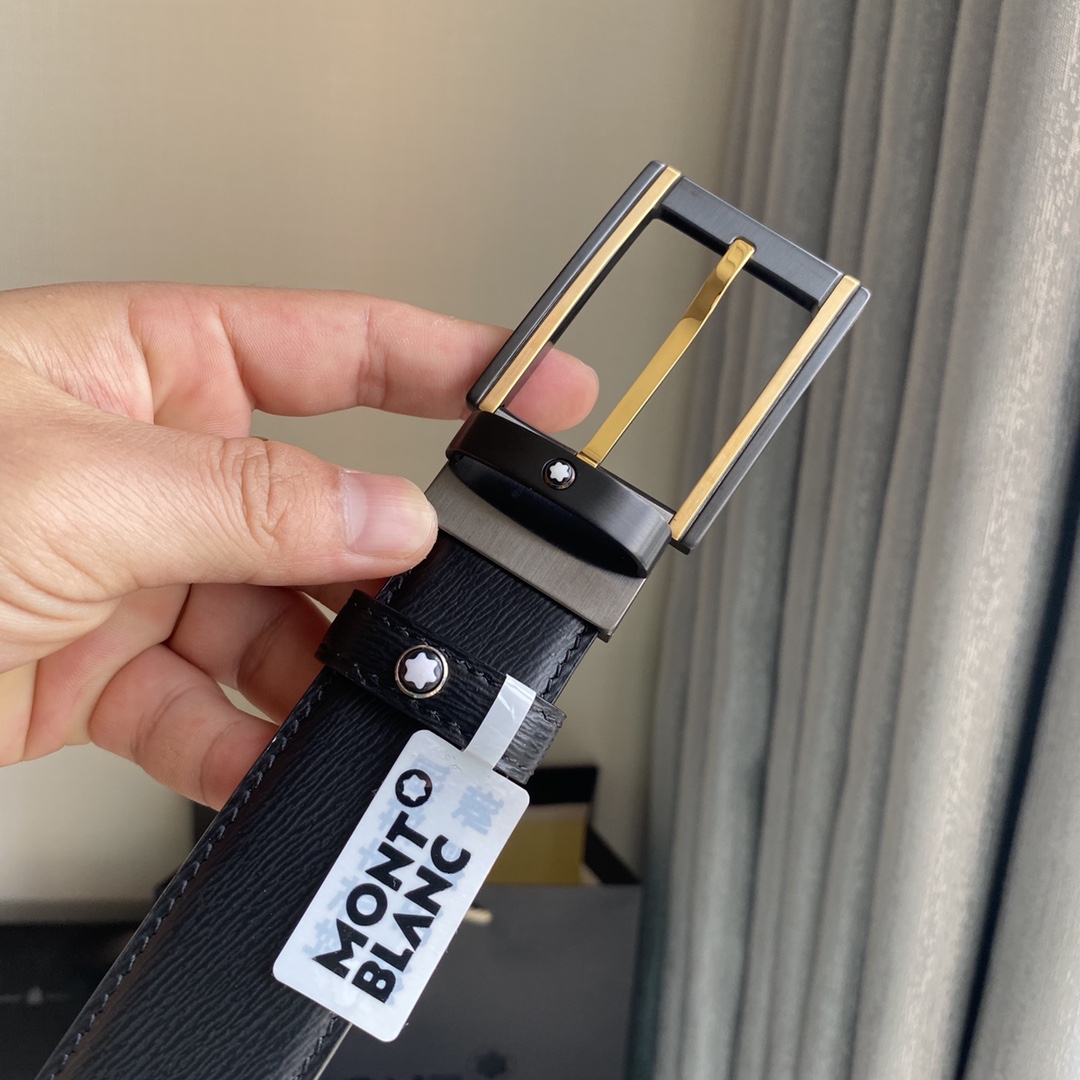 Marlboro Quality Male Belt with P403 Grade Leather and Gold Accents - 图片 9