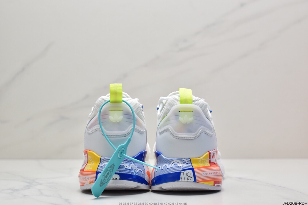 170 阿迪达斯Adidas Originals ZX 2K Boost 全新爆米花缓震休闲运动跑鞋CQ2768