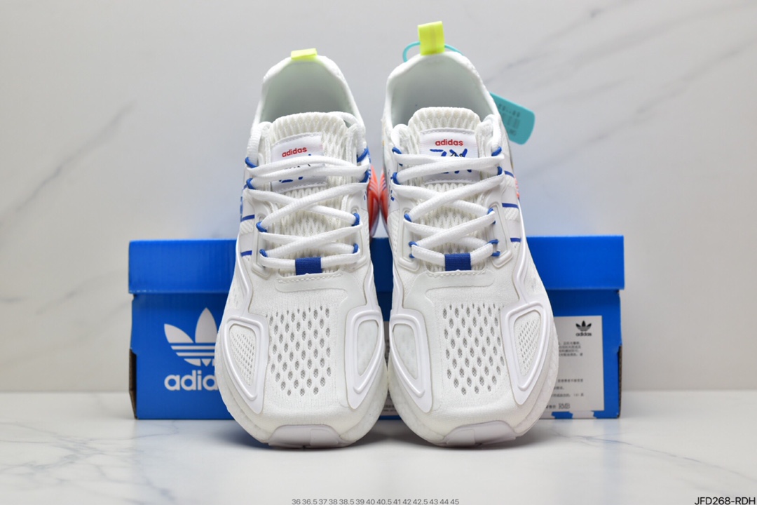 170 阿迪达斯Adidas Originals ZX 2K Boost 全新爆米花缓震休闲运动跑鞋CQ2768