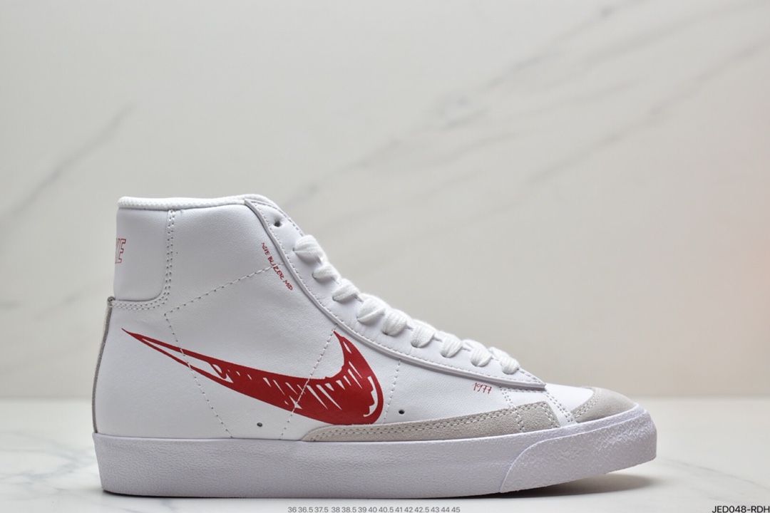 150 耐克Blazer Mid VNTG ‘77 开拓者 “涂鸦 黑勾”复古经典中帮百搭休闲运动板鞋 CW7580-200