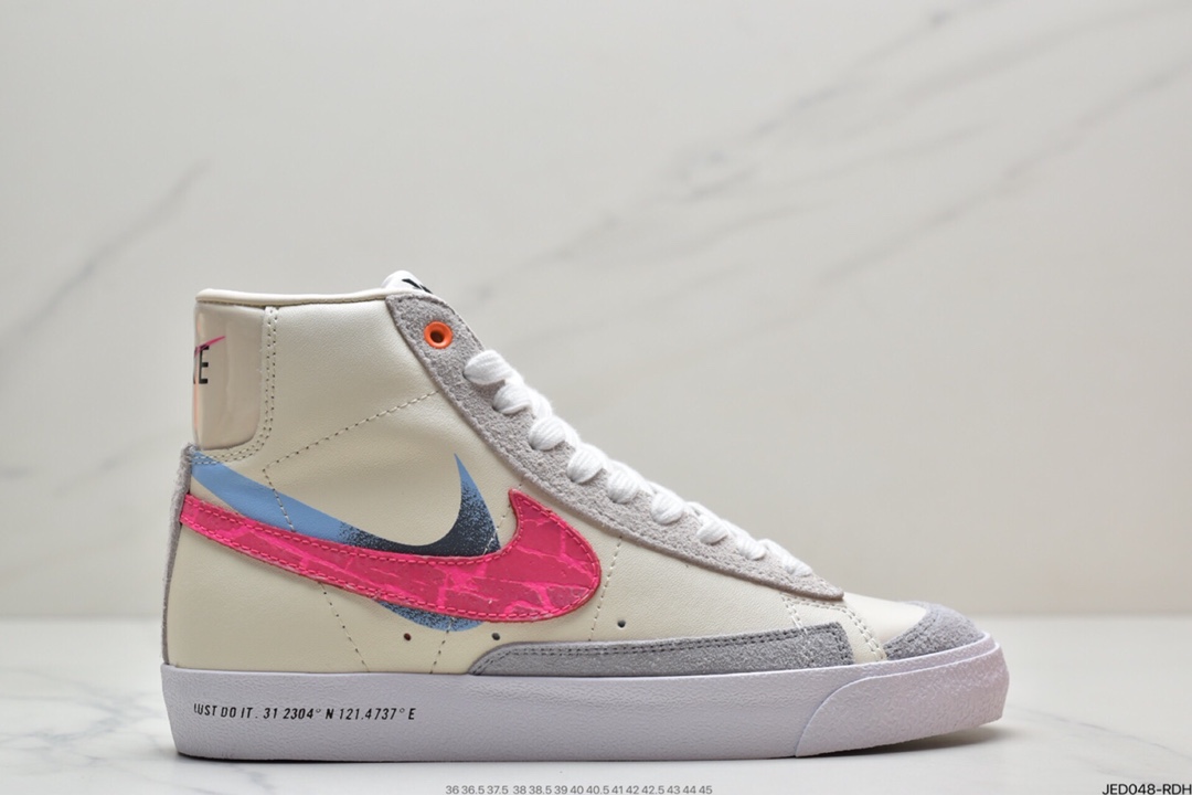 150 耐克Blazer Mid VNTG ‘77 开拓者 “涂鸦 黑勾”复古经典中帮百搭休闲运动板鞋 CW7580-200