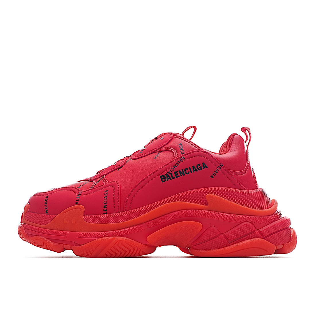 J5 公司级原盒Balenciaga  Triple S 巴黎世家老爹鞋 1.0八层底 突破不可能 首发原底八层组合巴黎世家 不做任何对比 眼见为实 组合细节最接近原版原底八层组合 首家实现原档电绣同步公司 字体对位不连线 TPU原模亮底 透气孔厚度均匀 完美公司玩家 艺术家 欢迎细节鉴赏配套布袋、鞋带、合格证齐全