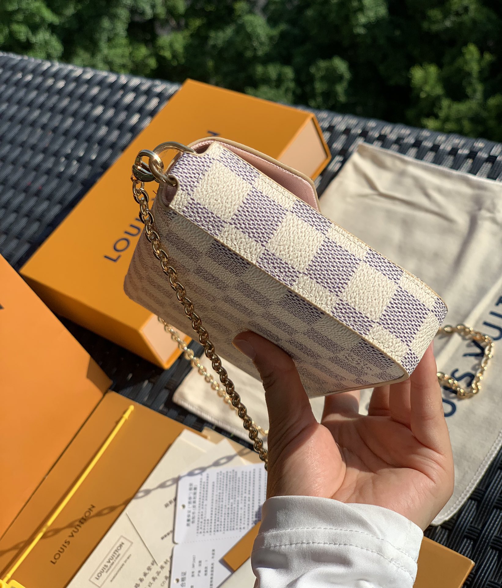 非市场普通货 进口皮料半钢五金 m63106尺寸21 x 12 x 3 cm POCHETTE FÉLI