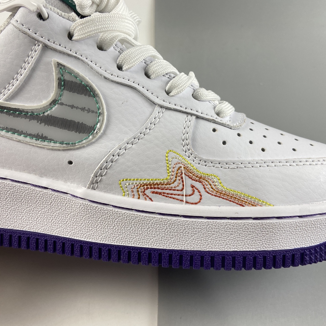 P160  NIKE Air Force 1’07 Low 空军一号鸳鸯炫彩线勾低帮休闲板鞋 CW6015-100