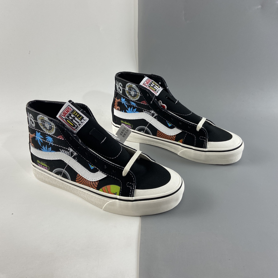 P140  Vans SK8-Hi 彩色印花 半月包头高帮硫化板鞋 VN0A3MV1W95