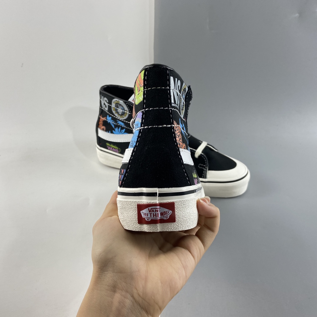 P140  Vans SK8-Hi 彩色印花 半月包头高帮硫化板鞋 VN0A3MV1W95