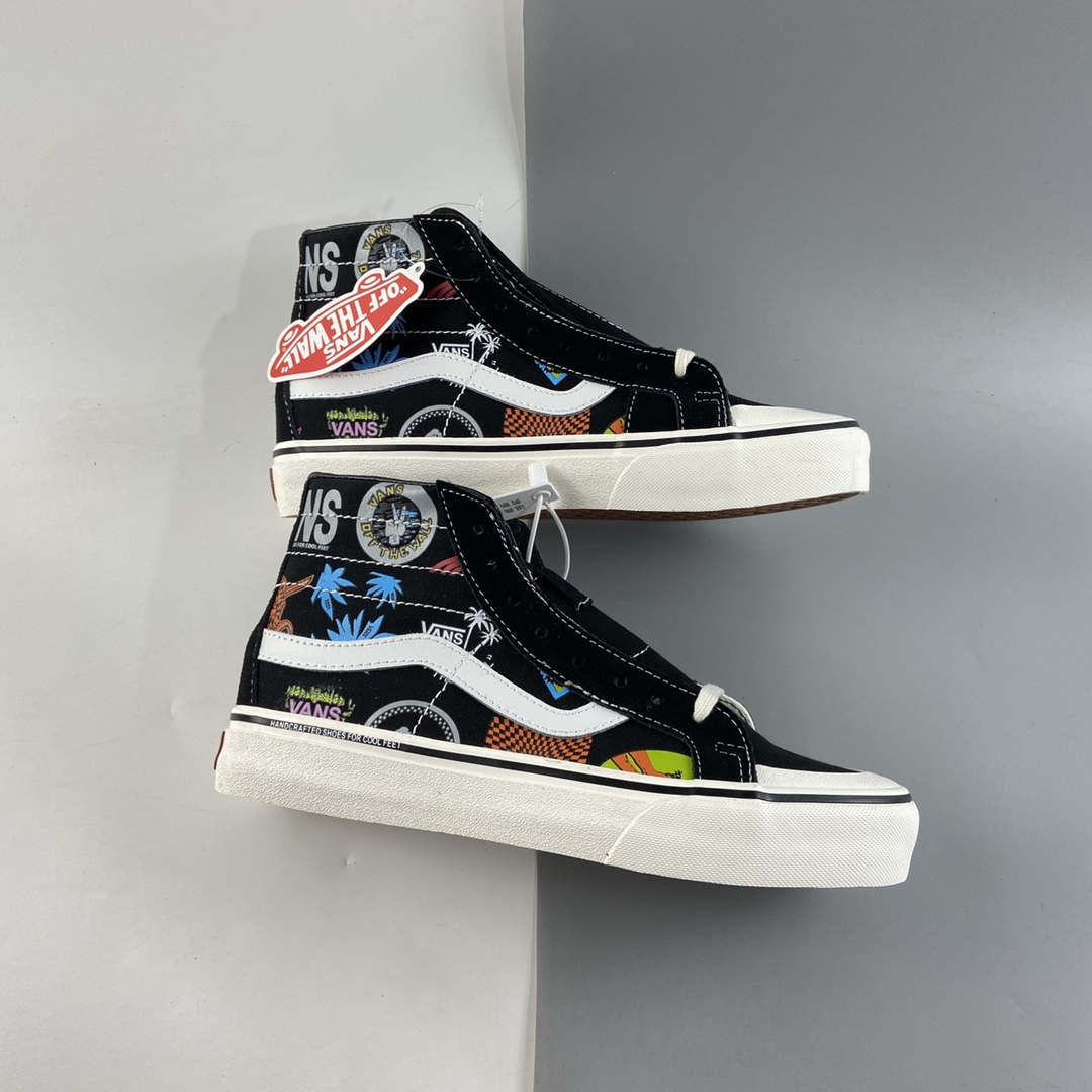 P140  Vans SK8-Hi 彩色印花 半月包头高帮硫化板鞋 VN0A3MV1W95
