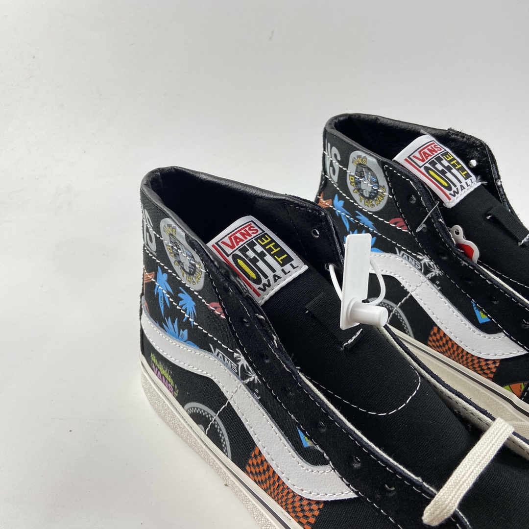 P140  Vans SK8-Hi 彩色印花 半月包头高帮硫化板鞋 VN0A3MV1W95
