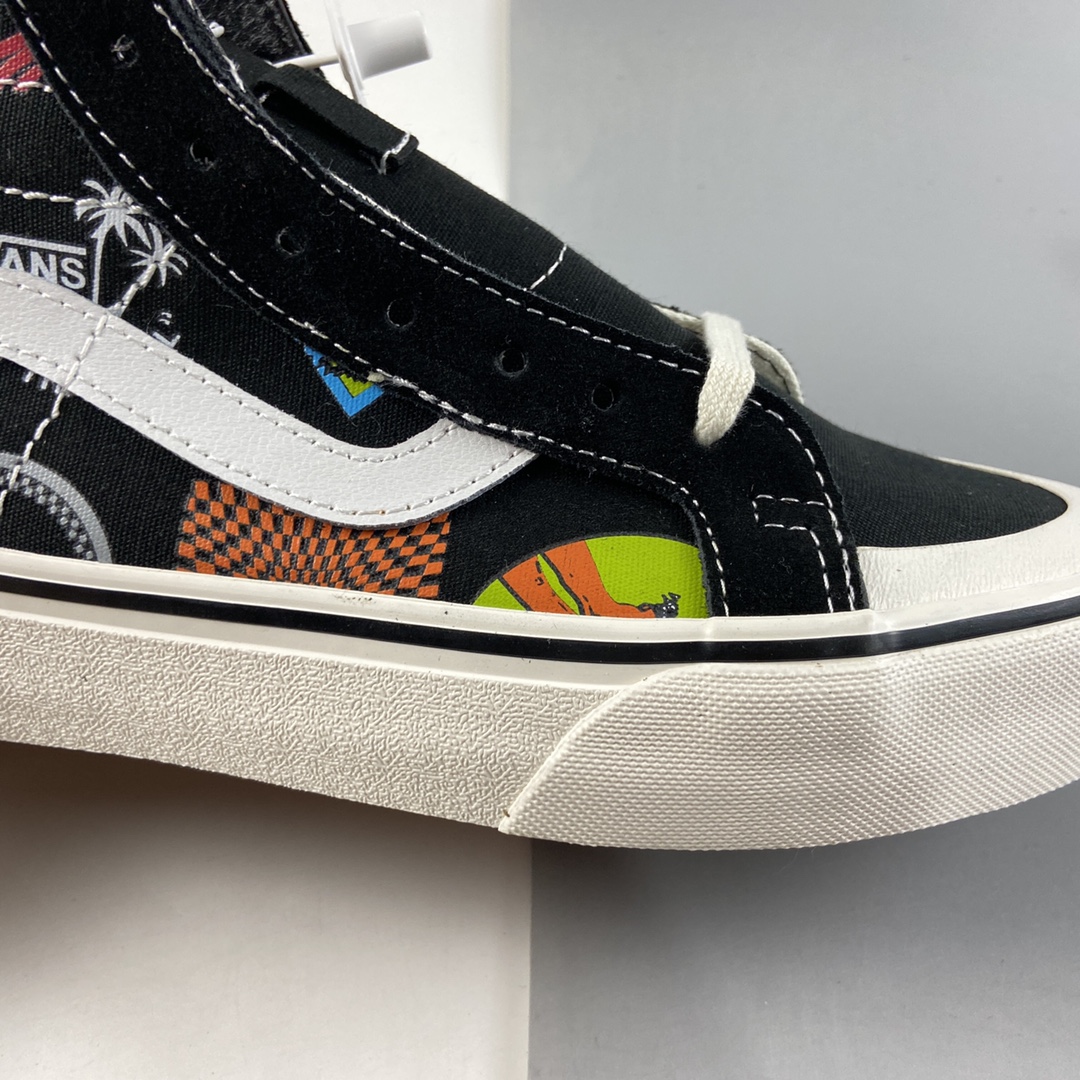 P140  Vans SK8-Hi 彩色印花 半月包头高帮硫化板鞋 VN0A3MV1W95
