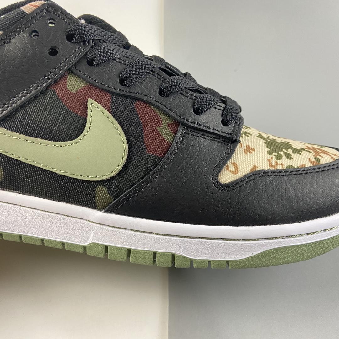 P300  NIKE SB Dunk Low Russet Cedar 迷彩不对称鸳鸯滑板鞋 DH0957-001