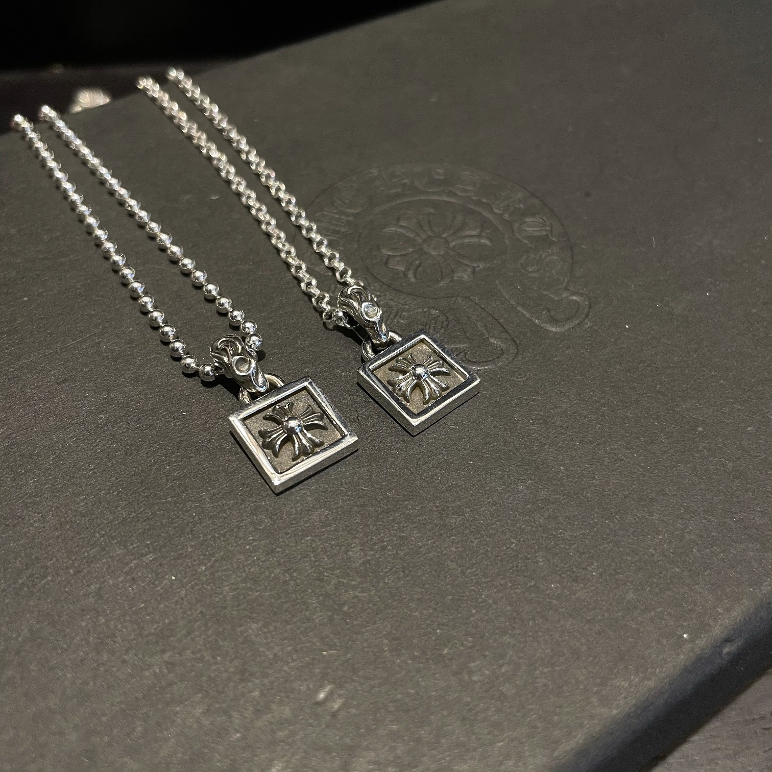 Chrome Hearts 新品上架𝐂𝐡𝐫𝐨𝐦𝐞 𝐡𝐞𝐚𝐫𝐭𝐬克罗心 十字架方牌项链