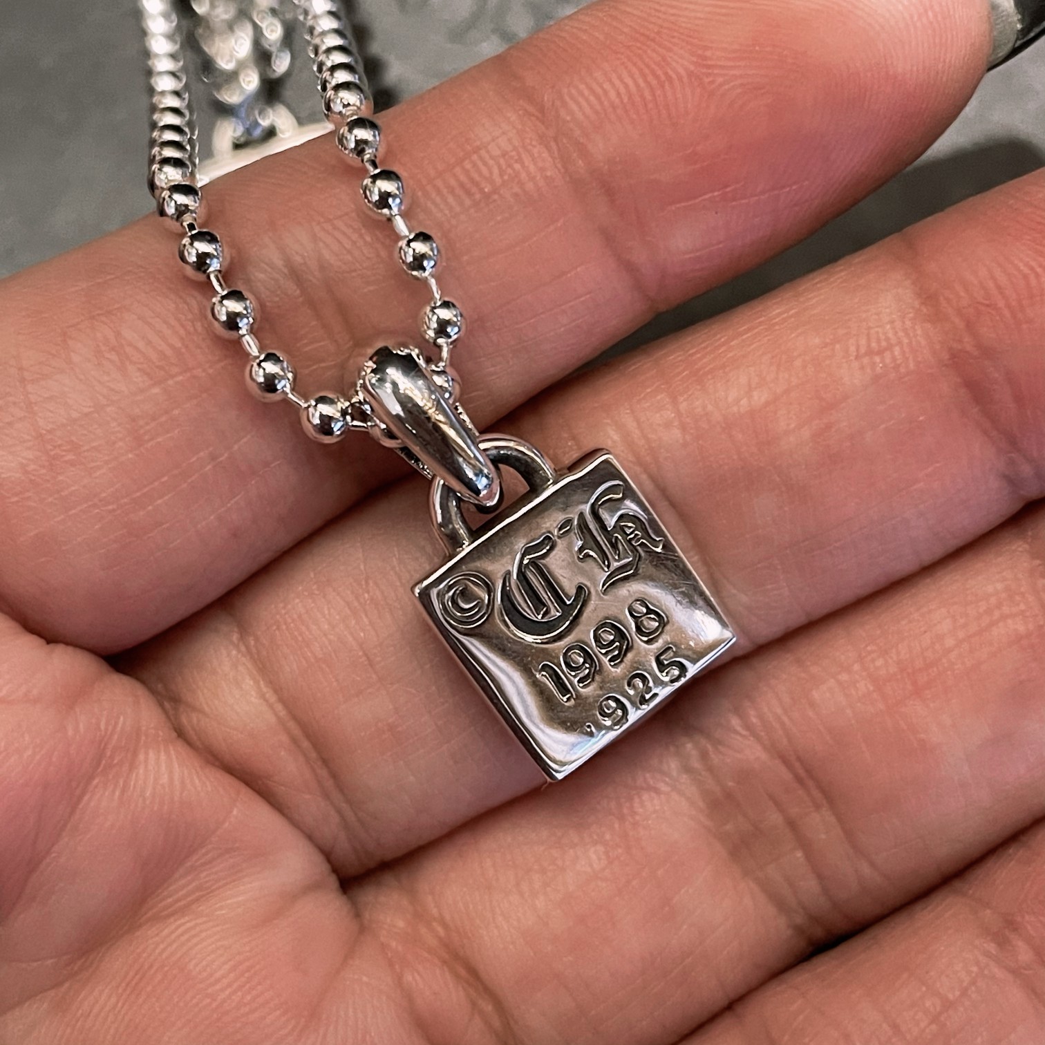 Chrome Hearts 新品上架𝐂𝐡𝐫𝐨𝐦𝐞 𝐡𝐞𝐚𝐫𝐭𝐬克罗心 十字架方牌项链