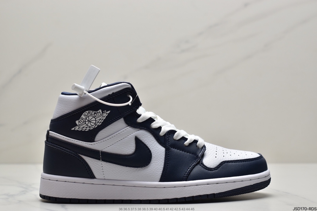 200 Air Jordan 1 Mid ”Obsidian”黑曜石 乔一中邦 554724-174