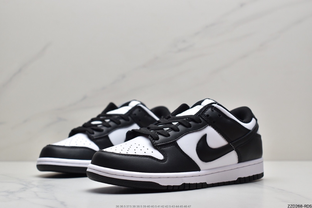 250 Nike Dunk Low“Black” “黑白熊猫”扣篮系列低帮休闲运动滑板板鞋DD1503-101
